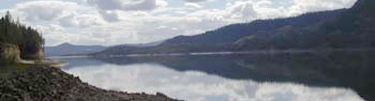 Lake Roosevelt with smooth water, like glass.